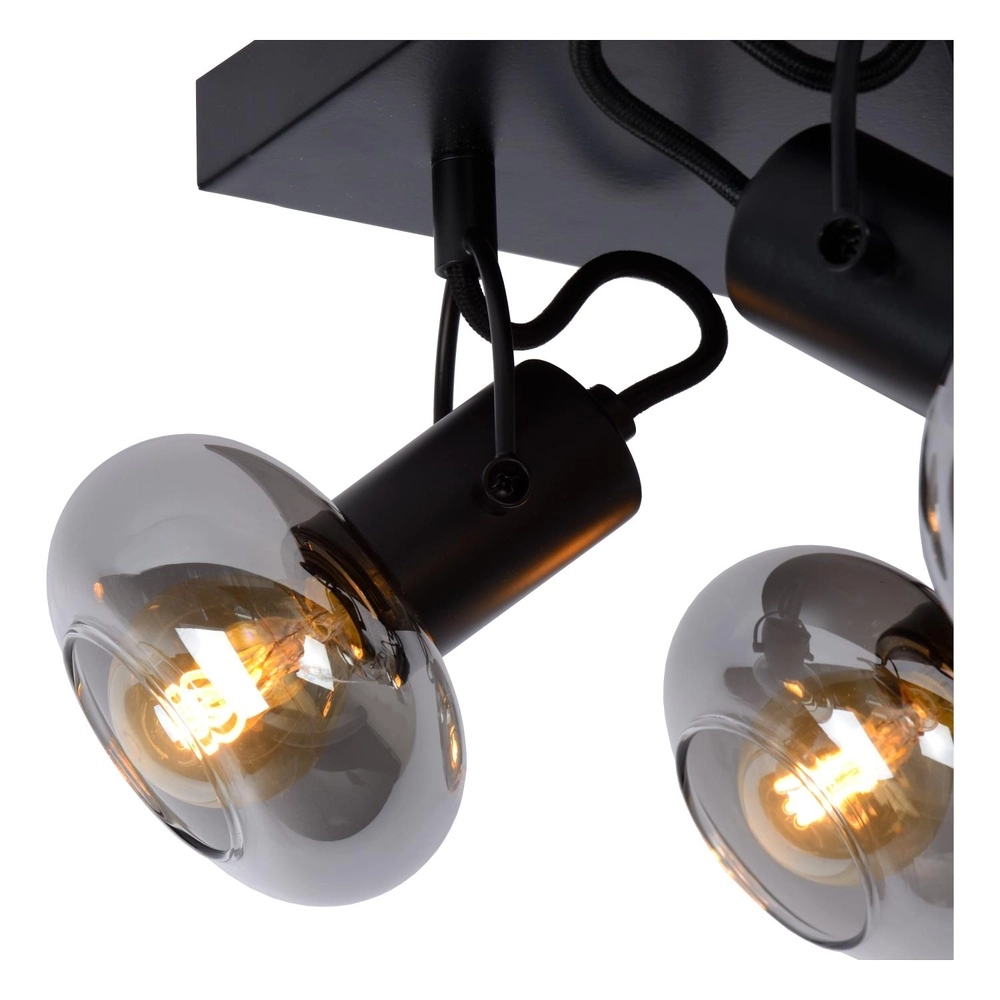 Lampe de plafond Madee Noir à 4 lumières Lucide 5411212176806