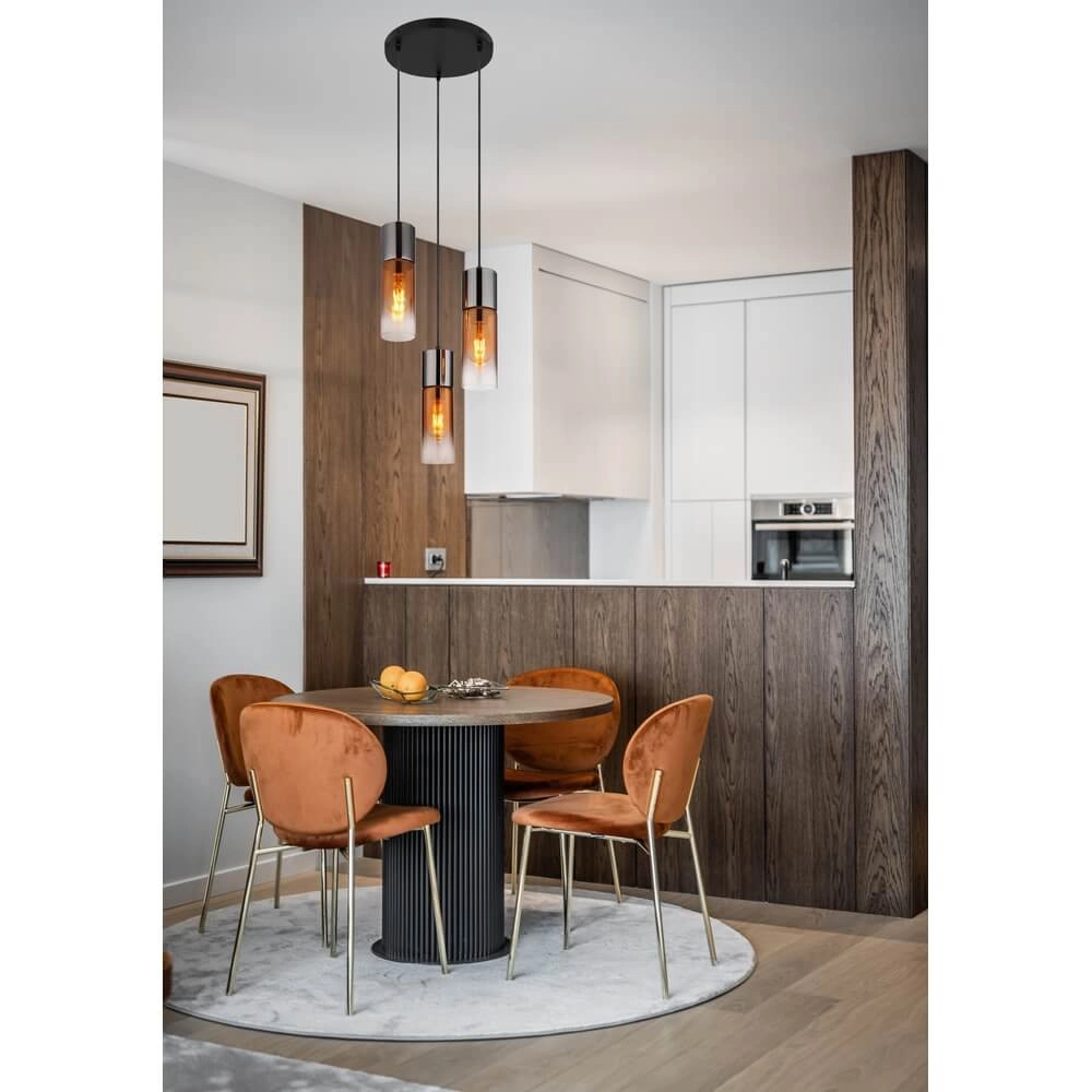 Suspension élégante Annika 3 canons légers ronds Globo 9007371468157