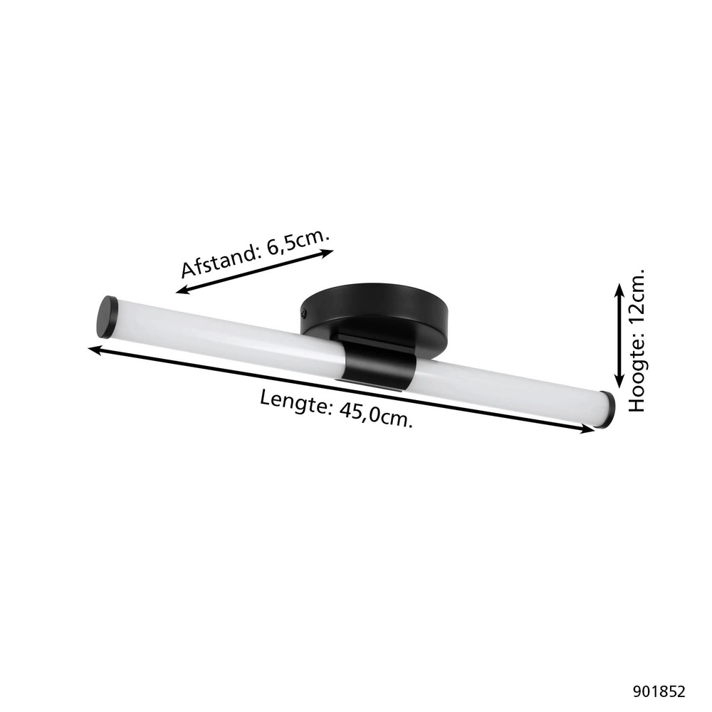 Lampe miroir Ramola noir 45cm Eglo 9008606356782