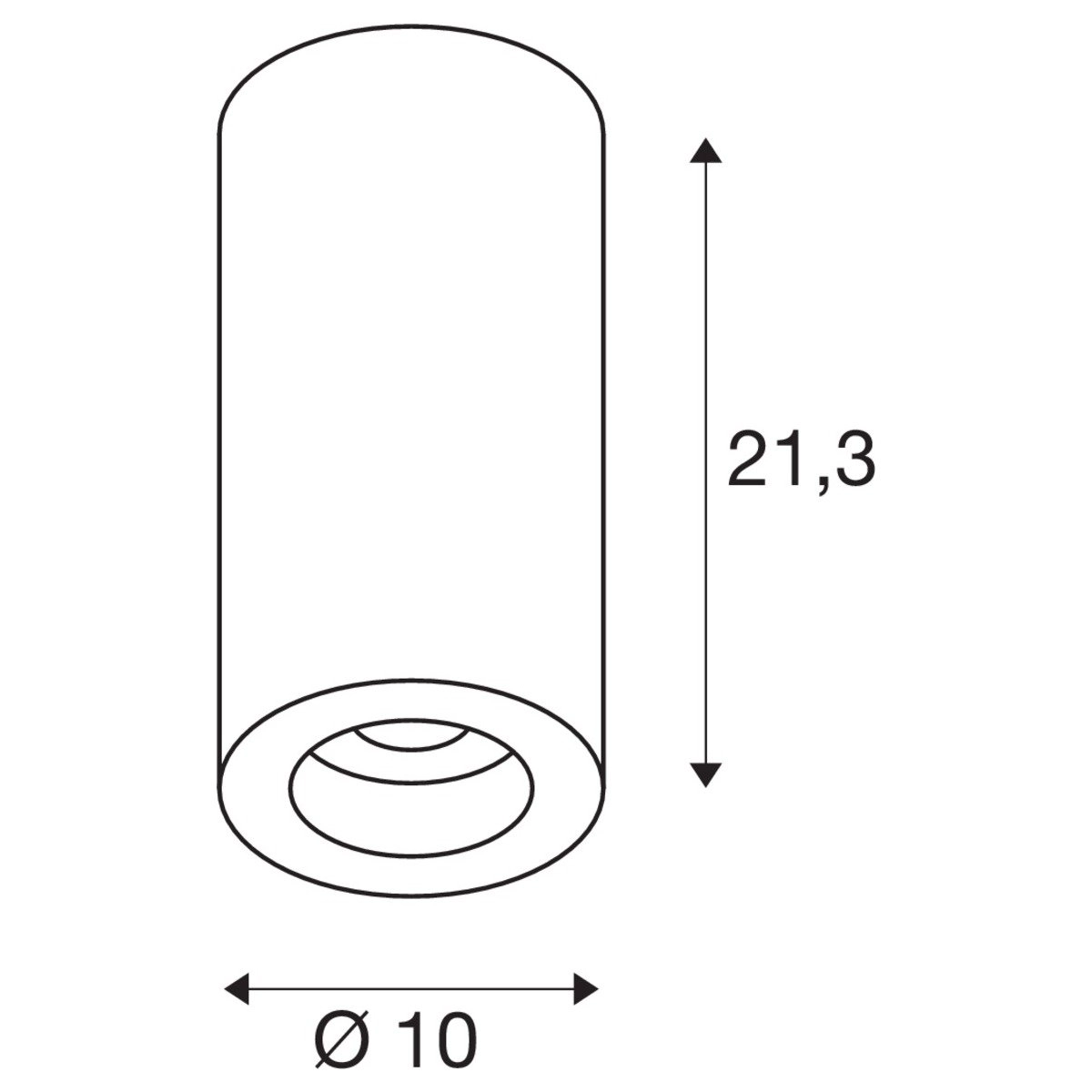 Spot à LED Numinos Down 28w - 2700K - 10cm blanc SLV 4024163244695