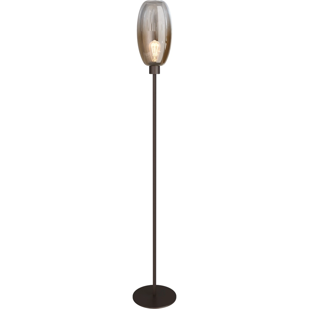 Lampe de pied en verre Olive 1x E27 - cacao