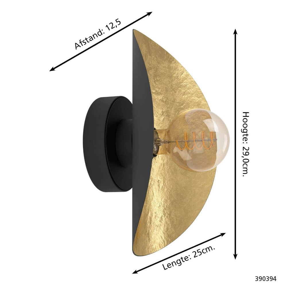Applique noire Saceda avec de l'or Stars of Light 9008606292301