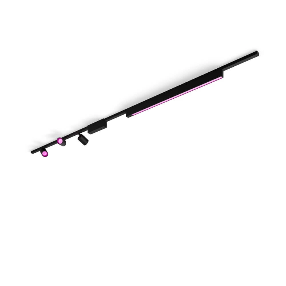 Hue Perifo - White and color lot de 3 spots et barre noir Philips 8719514407800