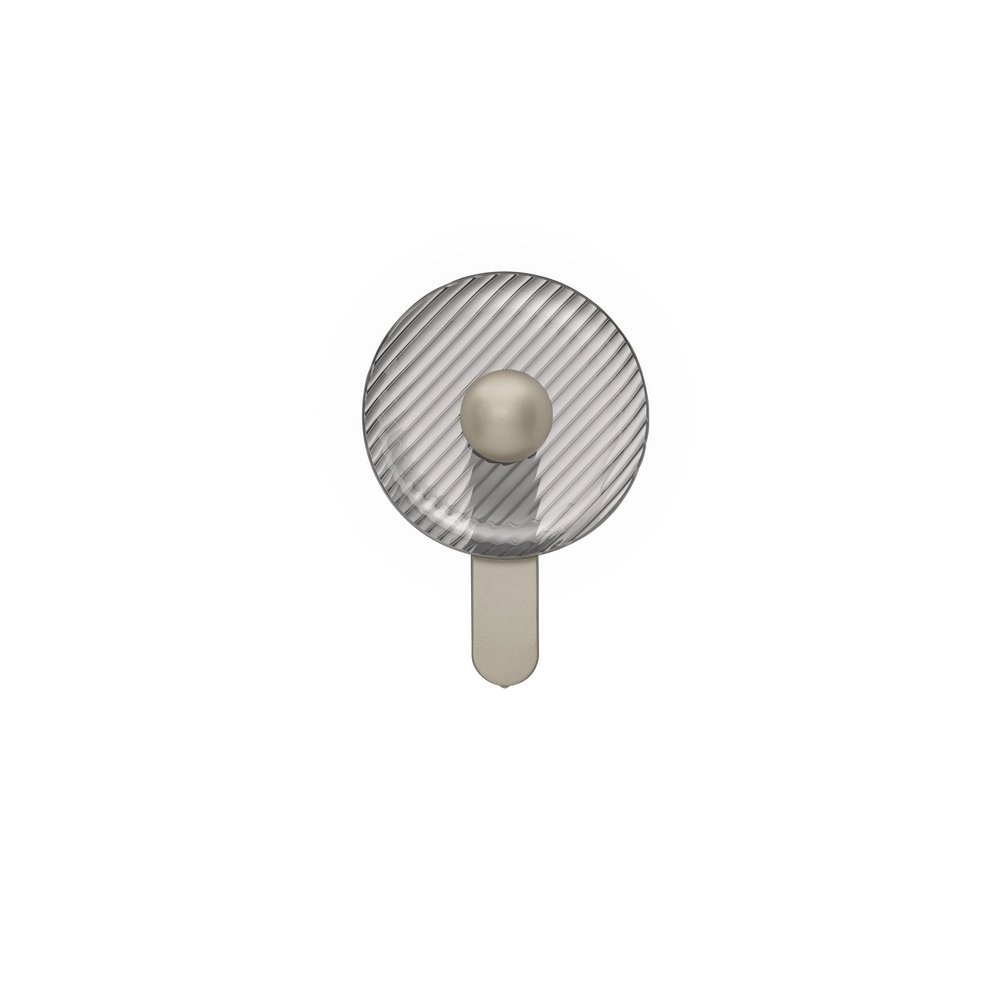 Lampe murale de conception Lavina Gris argenté avec verre fumé Ø 25cm Lyora 5212063501409