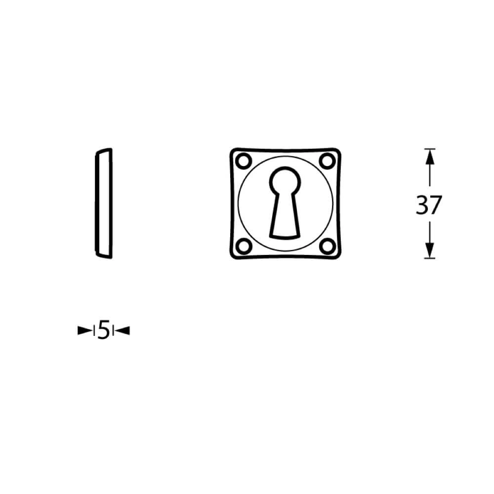 Rosace de clés Basic nickel Intersteel 8714186420317