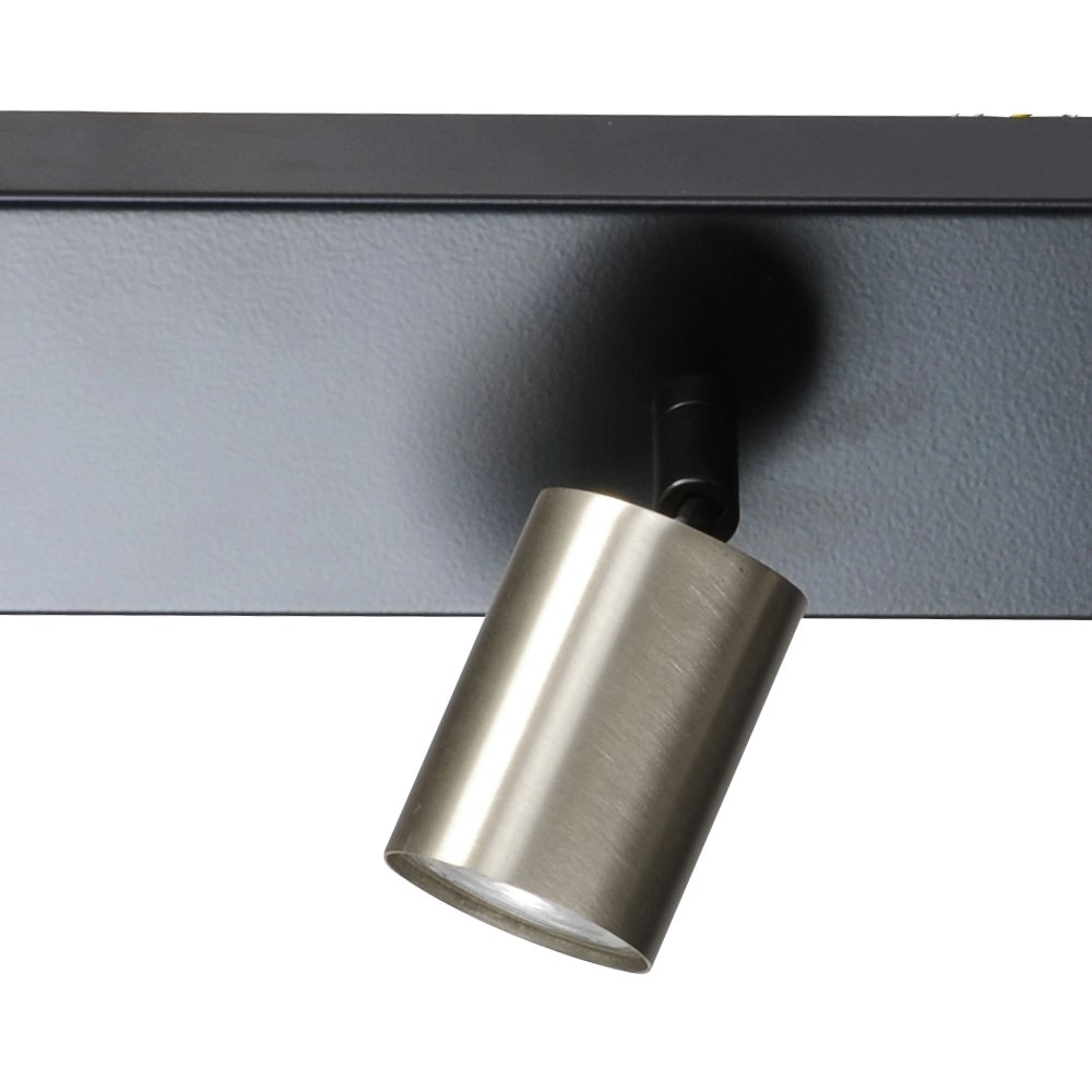 Plafonnier noir Bounce avec 3 points nickel Masterlight 8718121213880