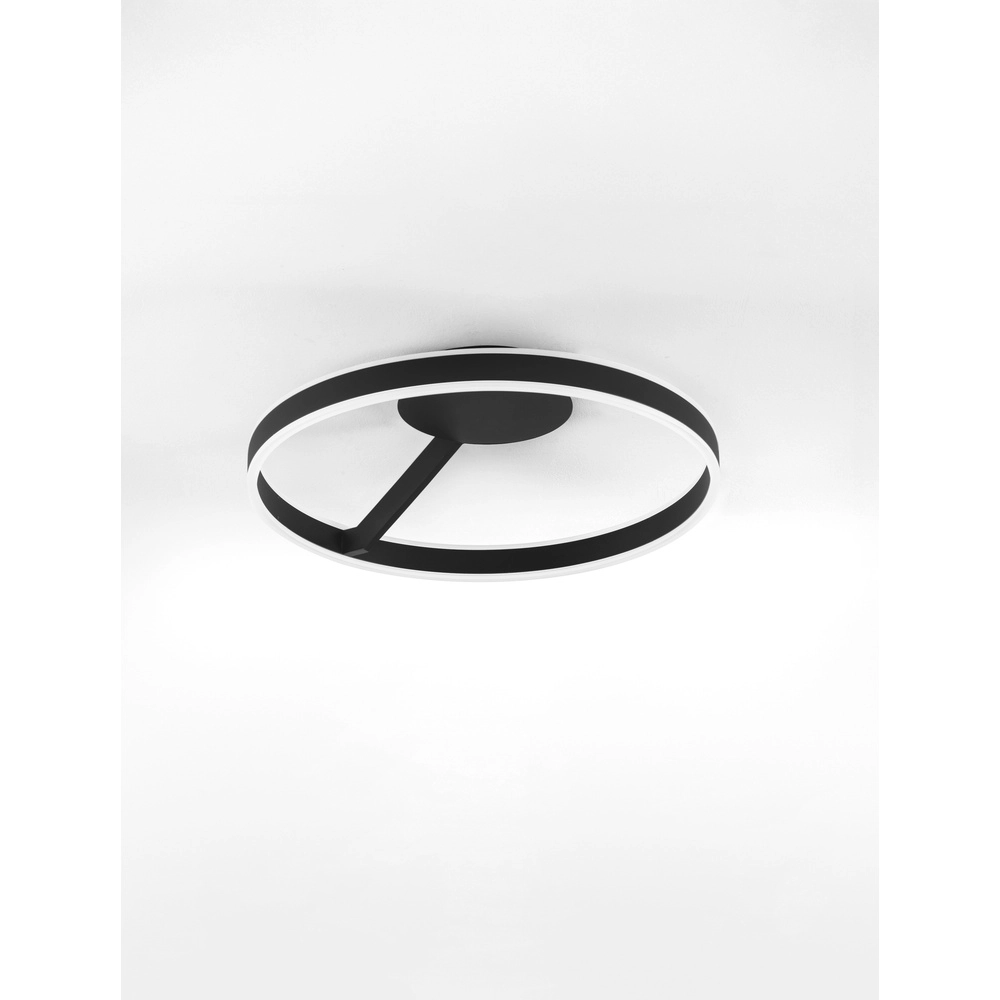 Plafonnier Bianco noir Ø 60cm Lyora 5212017473837