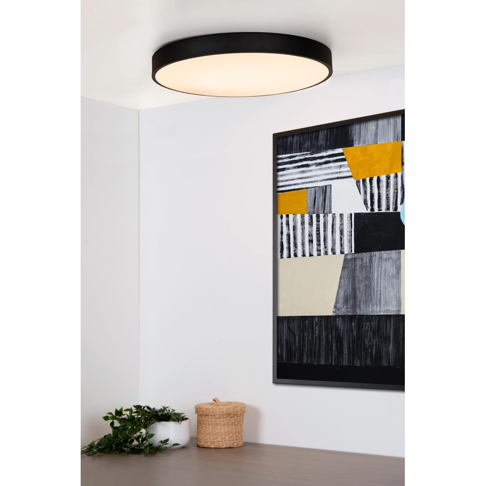 Éclairage de plafond Unar Ø 49,5cm - 2700K - noir Lucide 5411212791917