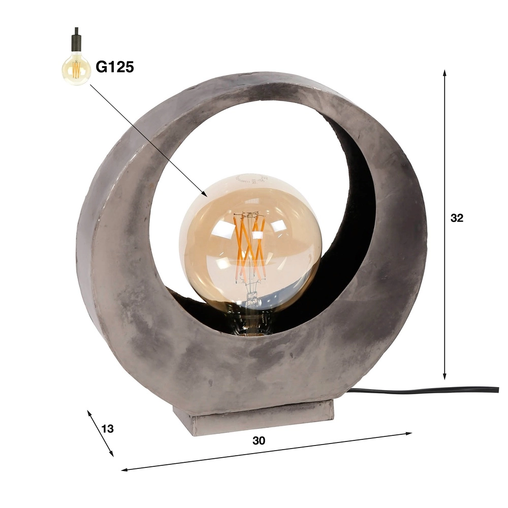 Lampe de table industrielle Full Ø 30cm - vieille argenterie Lyora 8716803511798