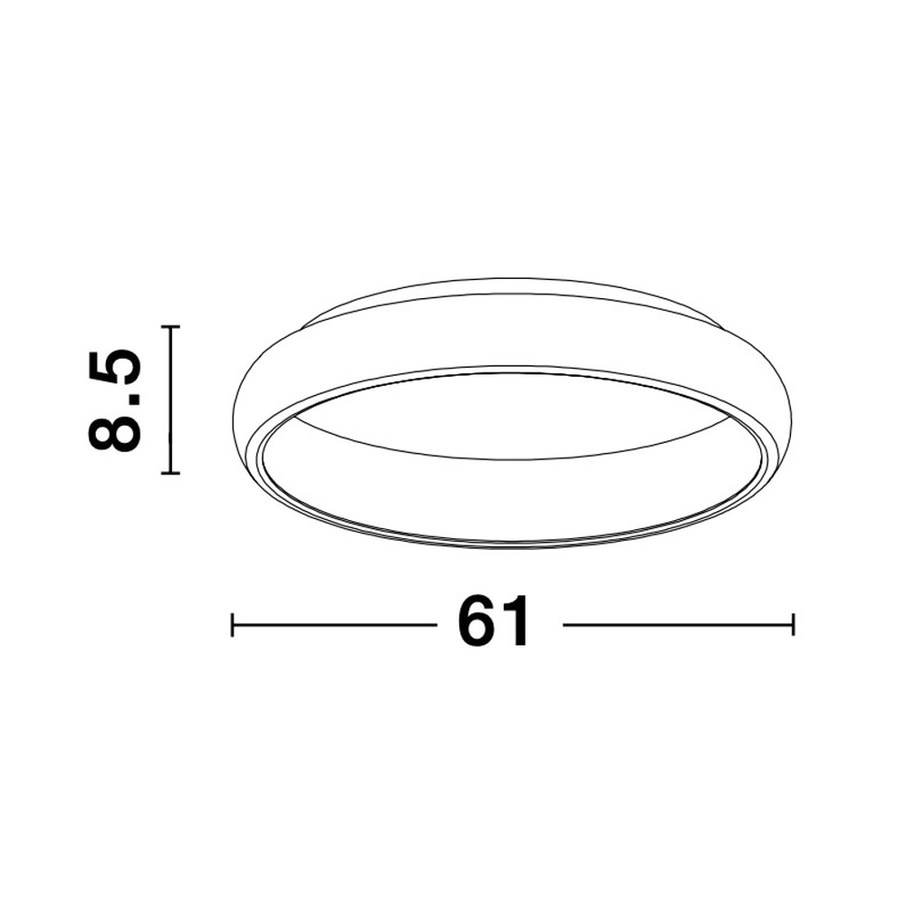 Plafonnier Albi gris Ø 61cm Lyora 5212017419569