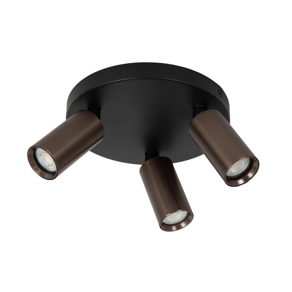 Projecteur de plafond Ritmo mini GU10 3-marron café clair