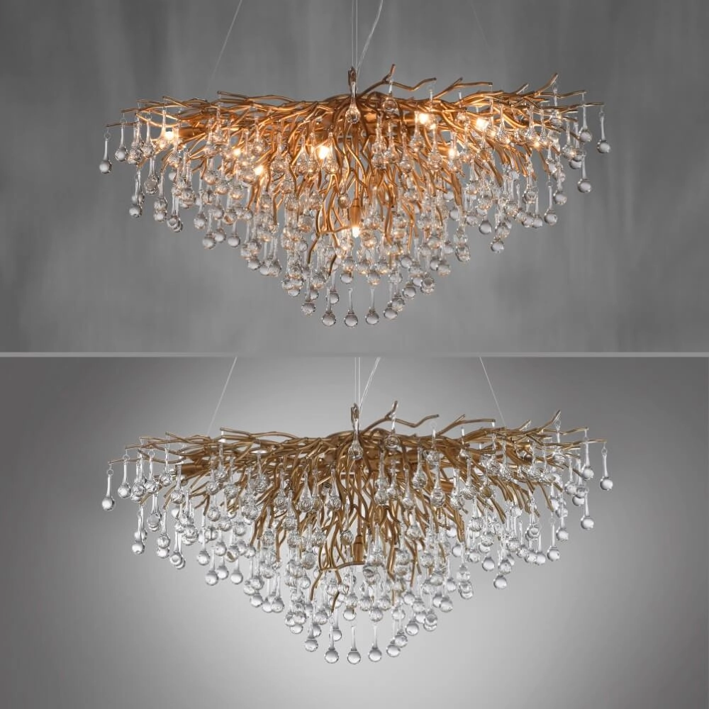 Lustre unique Icicle laiton antique Paul Neuhaus 4012248352120