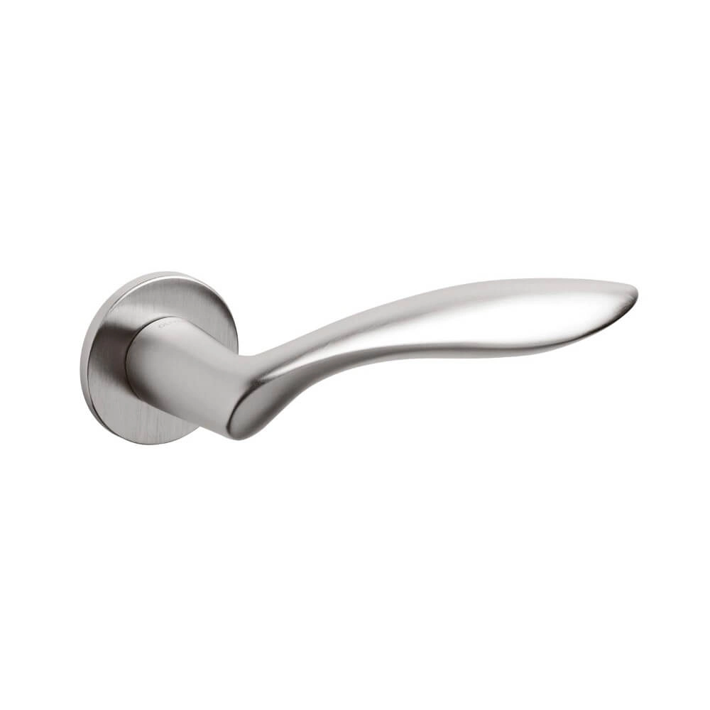 Poignée de porte design Onda acier inoxydable mat
