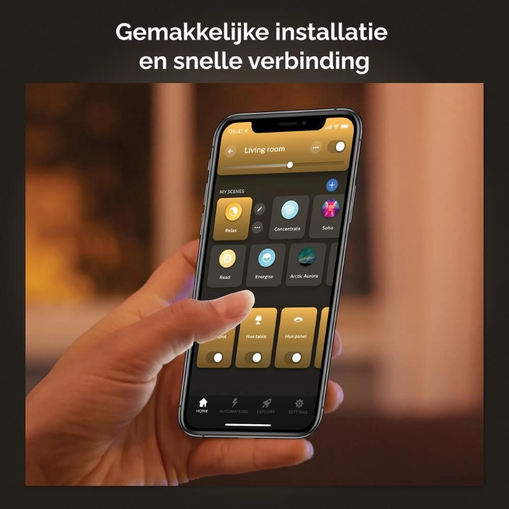 Plafonnier Hue Fair - White Ambiance Ø 44,4 cm noir Philips 8719514341258