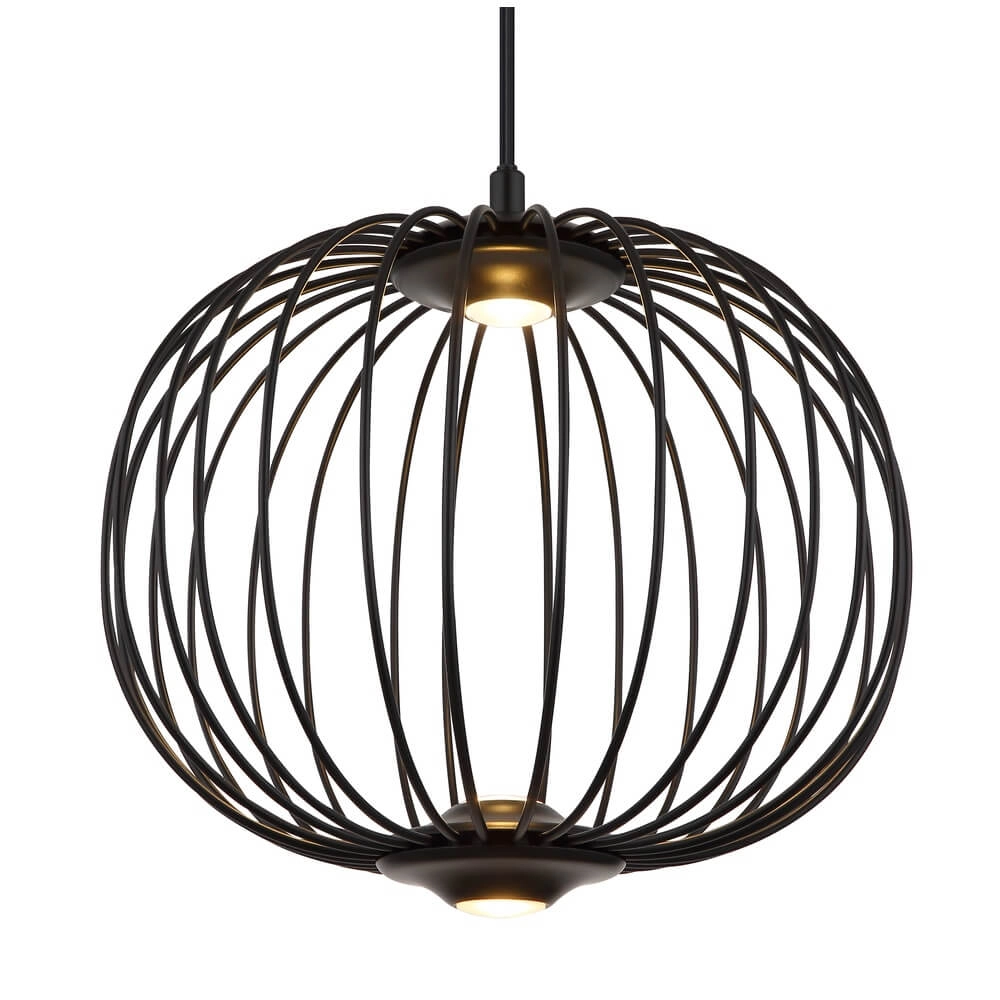 Suspension noire Galway cage simple Ø 30cm Globo 9007371471324