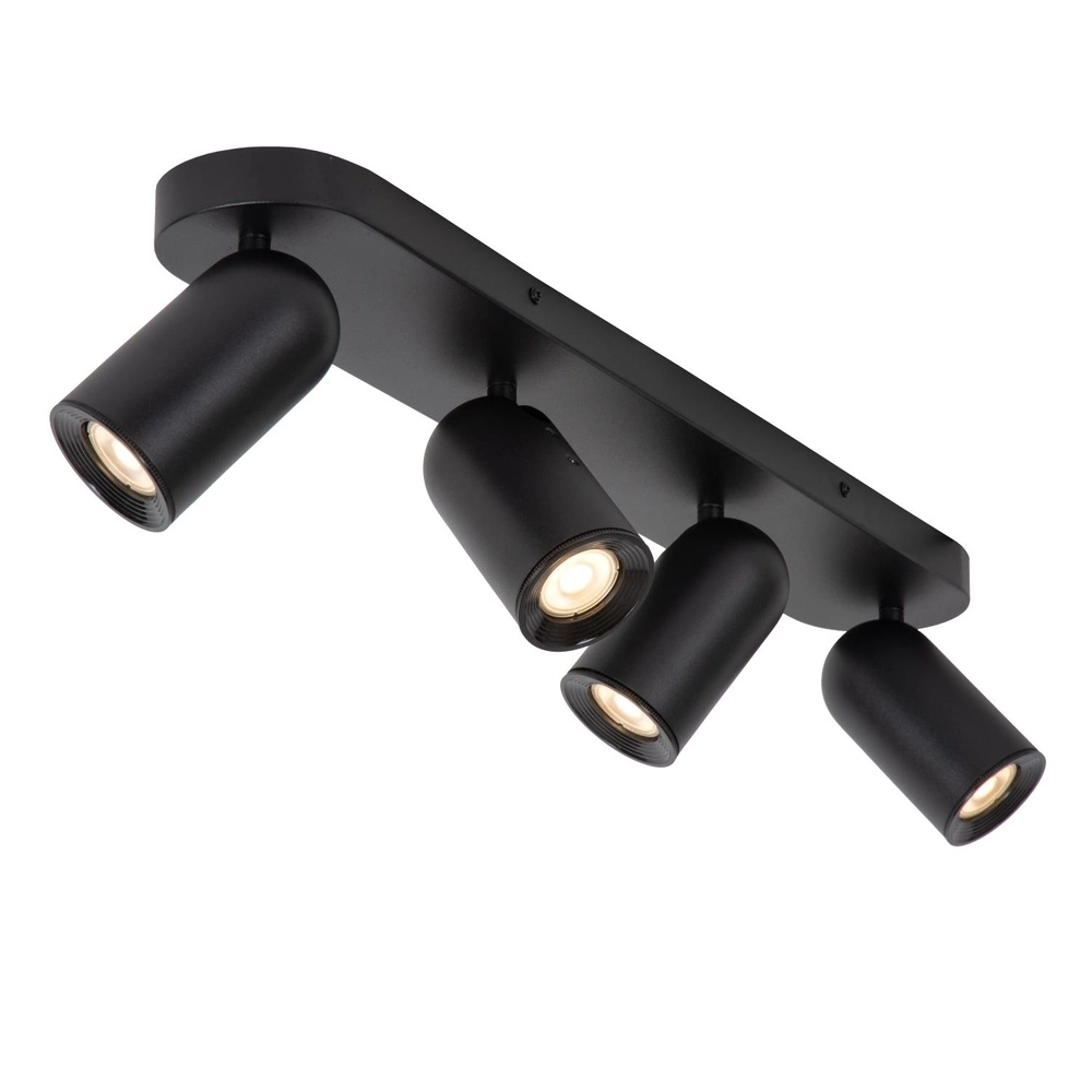 Projecteur de plafond Punch Noir à 4 lumières Lucide 5411212134332