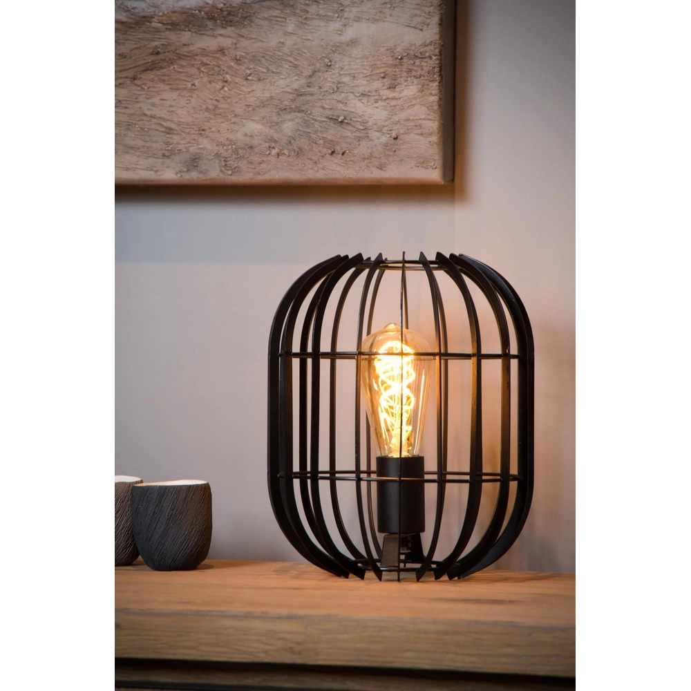 Lampe de table Reda Ø 22cm noir Lucide 5411212782502