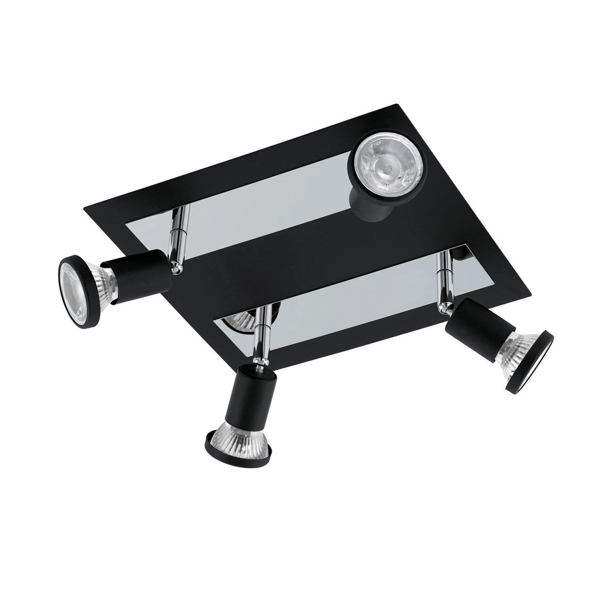 Spot de plafond LED Sarria 4 lumières noir Spot de plafond LED Sarria 4 lumières noir