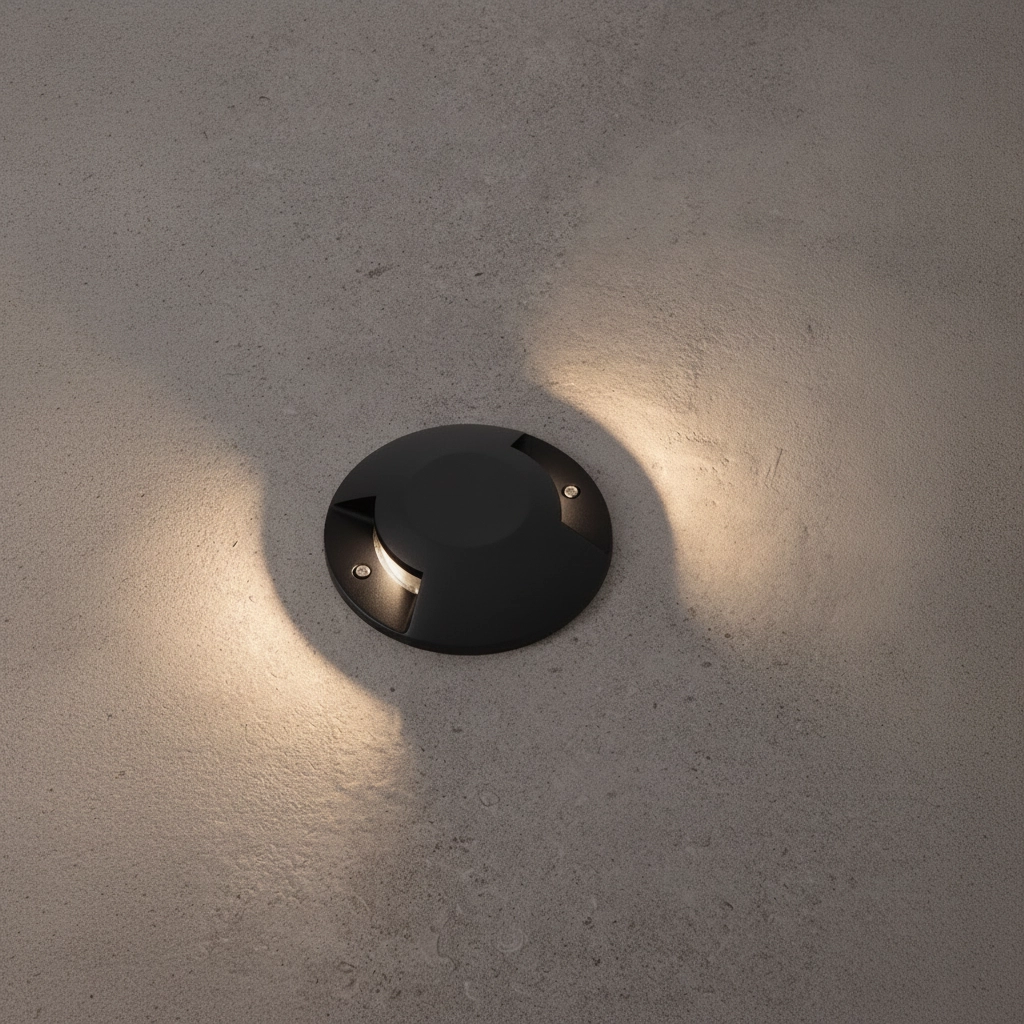 Emplacement plat monté en surface au sol Grado noir - 12W Lyora 5212017497901