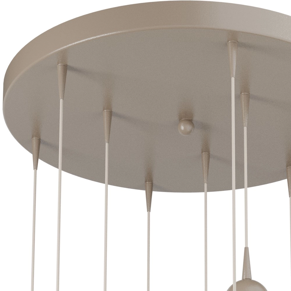 Lampe suspendue à 9 lampes Talana terra beige Ø 50cm DTW Masterlight 8718121399096