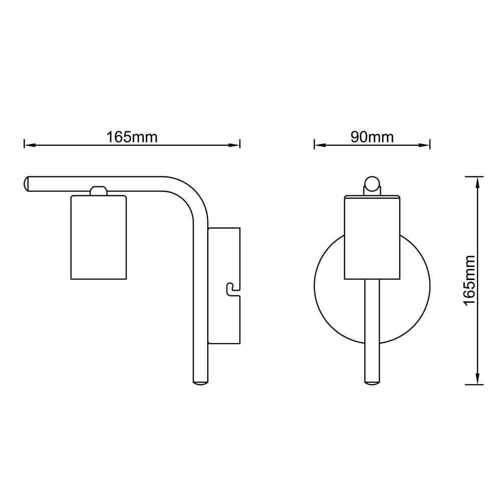 Applique Kerry noir Brilliant 4004353413100