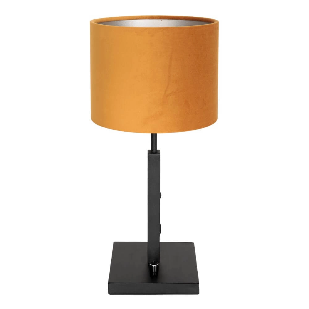 Lampe de table Stanger noir avec velours doré