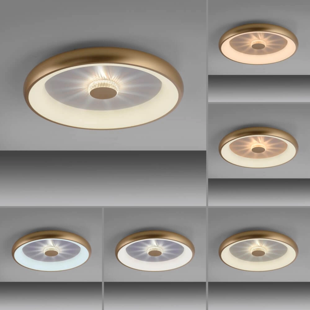 Plafonnier rond Vertigo laiton Ø 61,5cm Just Light 4043689995096