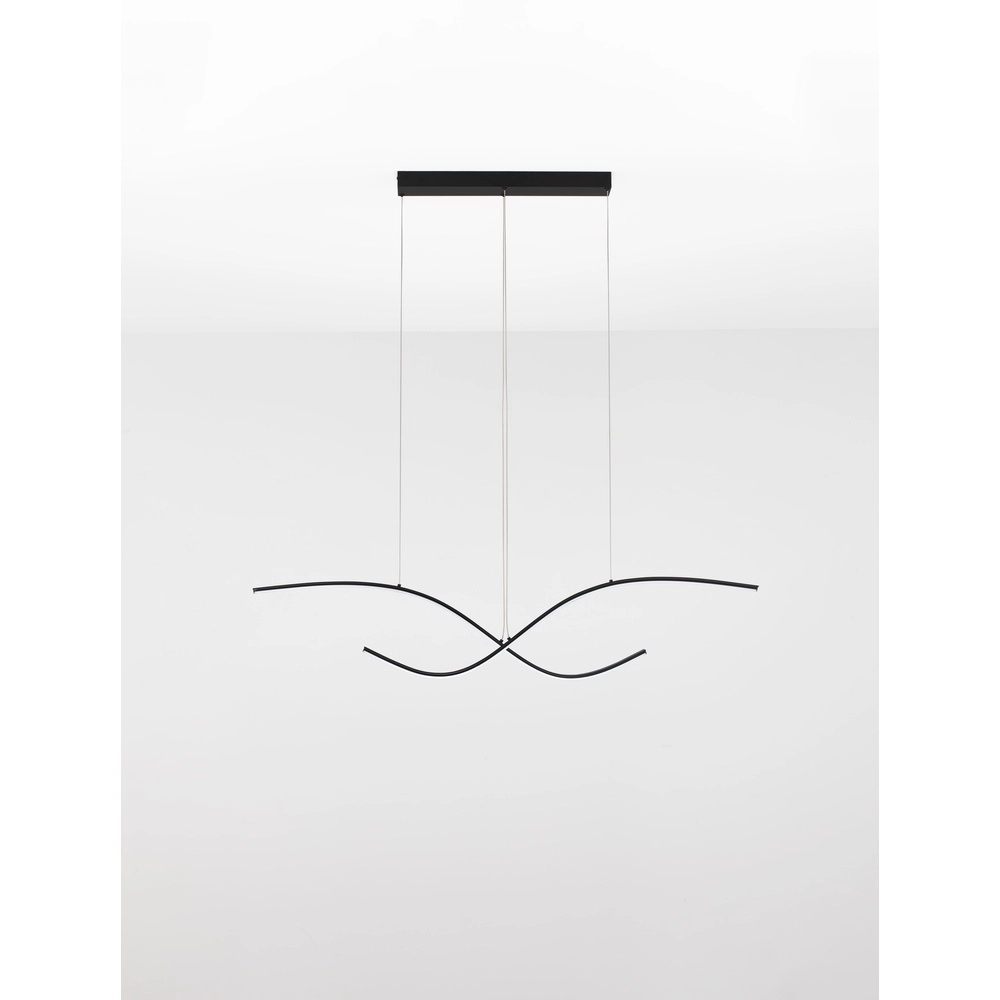 Lampe suspendue curl Brio noir Lyora 5212017479839