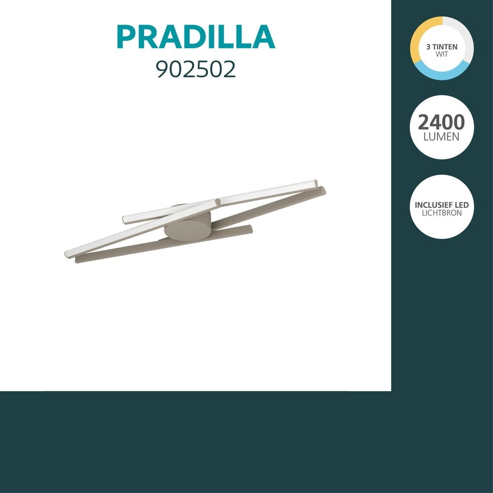 Lampe de plafond à design Pradilla brun sable Eglo 9008606391462