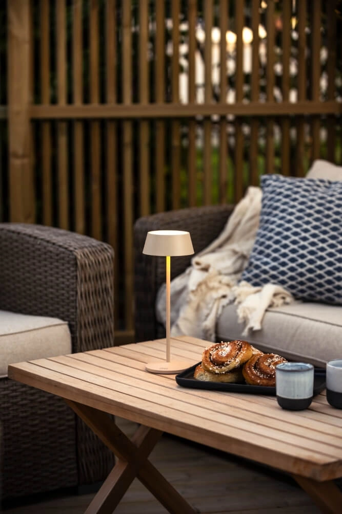 Lampe de table rechargeable Menton brun sable KonstSmide 7318307839333