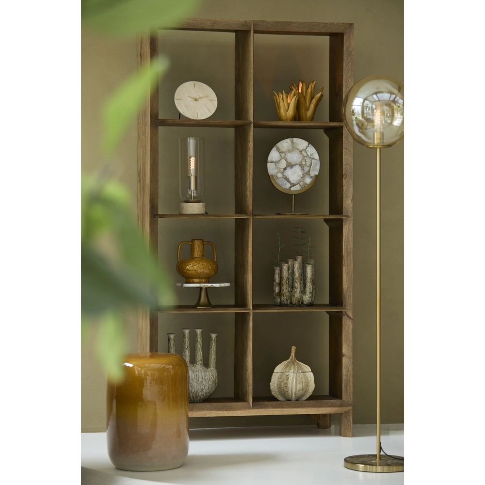 Lampe de table en verre Rylano 35 cm - avec travertin Light & Living 8717807730673