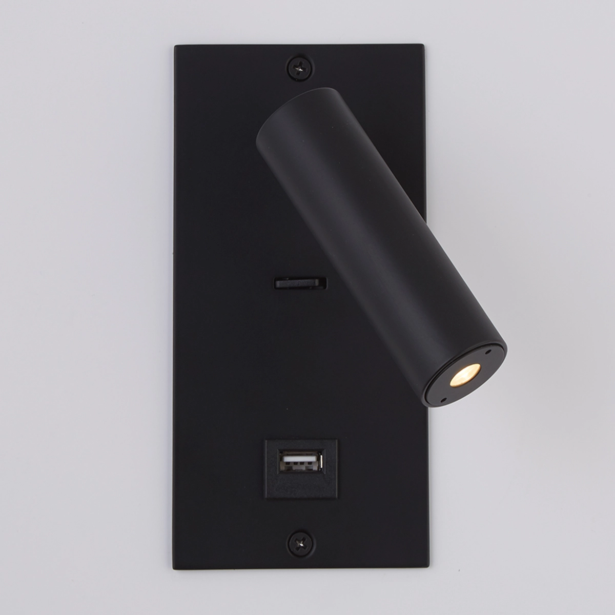 Lampe de chevet encastrée Victoria noir avec USB