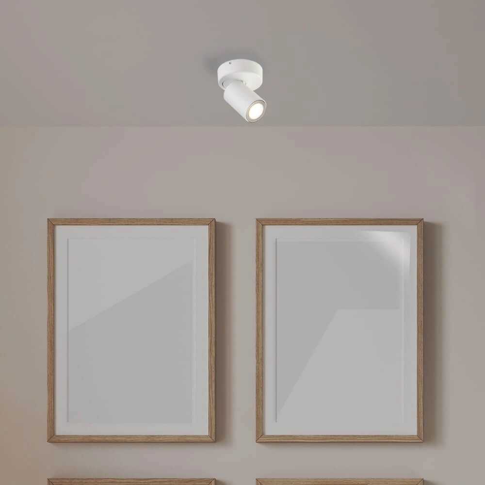 Plafonnier Moon 1 rond blanc Lyora