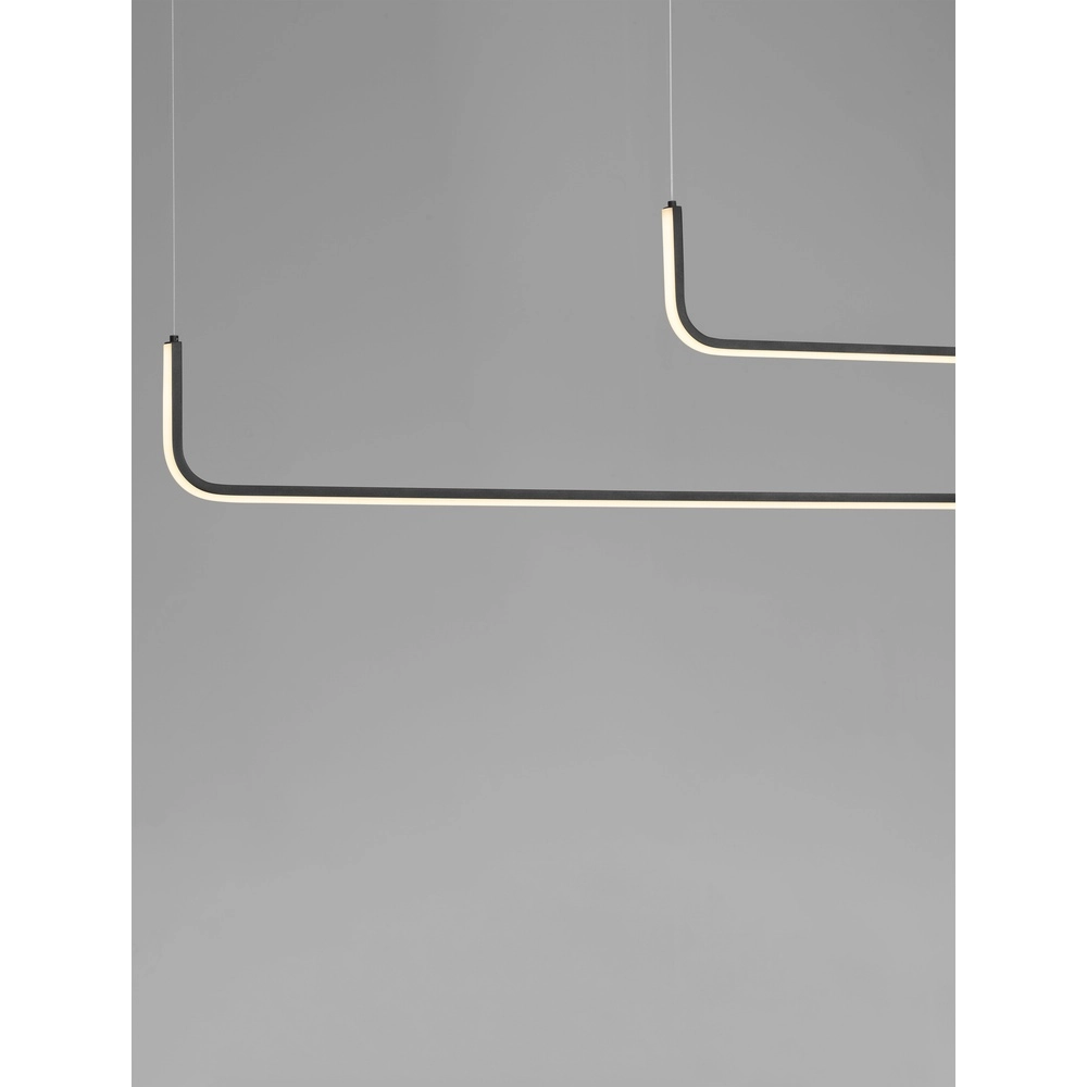 Suspension élégante Strita noir double 3000K Lyora 5212017448392