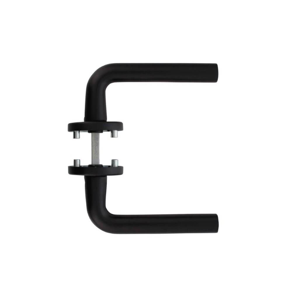 Poignée de porte moderne Recht Aluminium Noir Intersteel 8714186492185