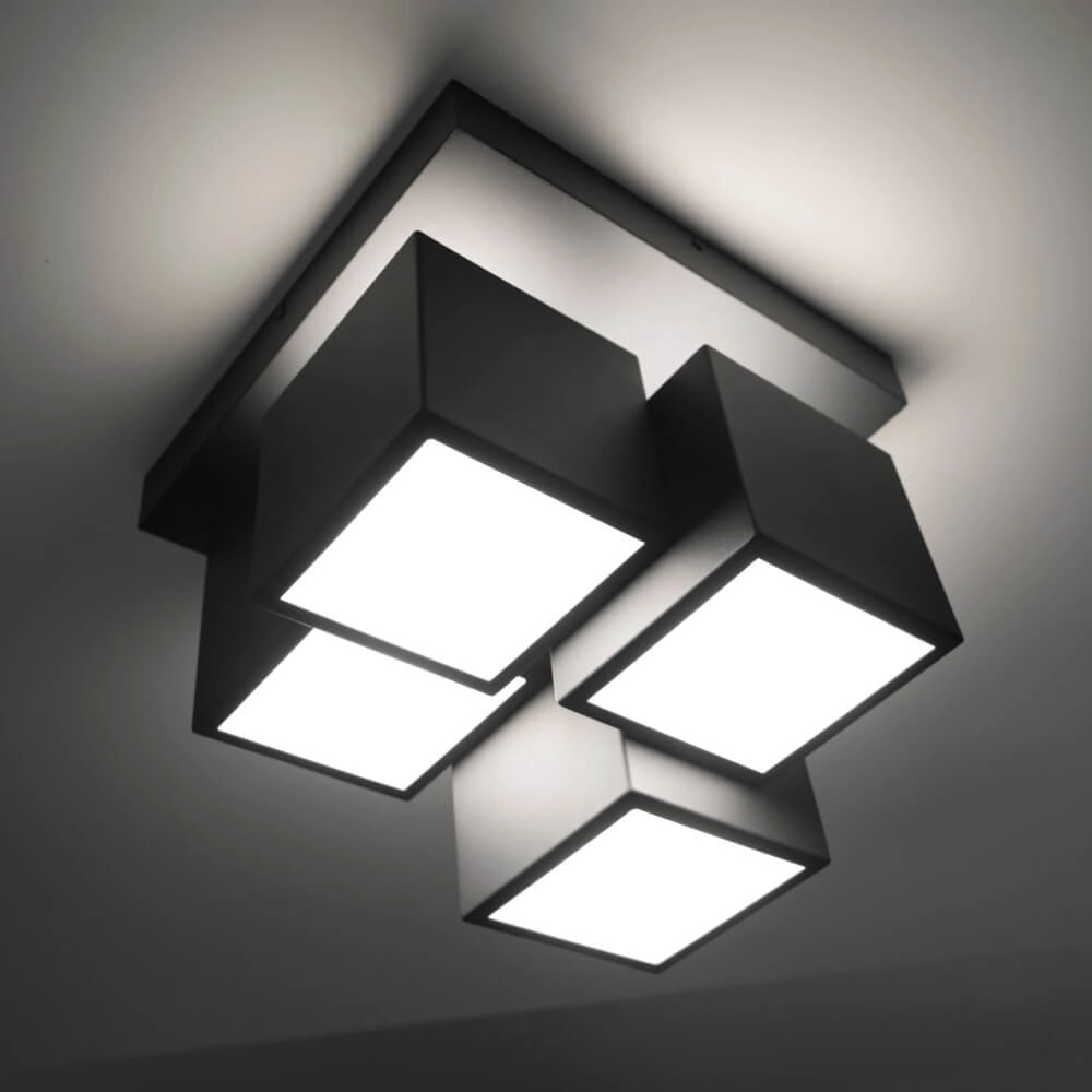 Plafonnier noir Tetris noir Just Light 4043689004538
