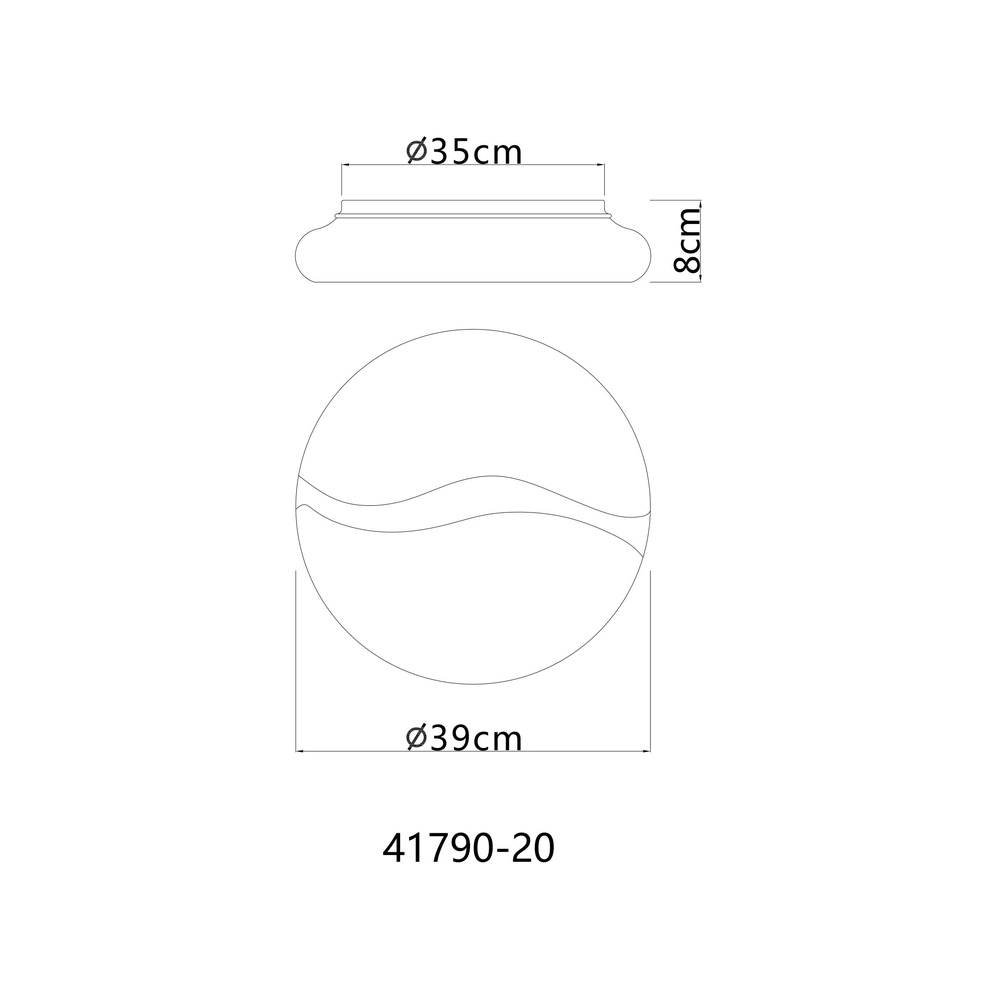 Lampe de plafond à design Leticia Ø 39cm Globo 9007371549900