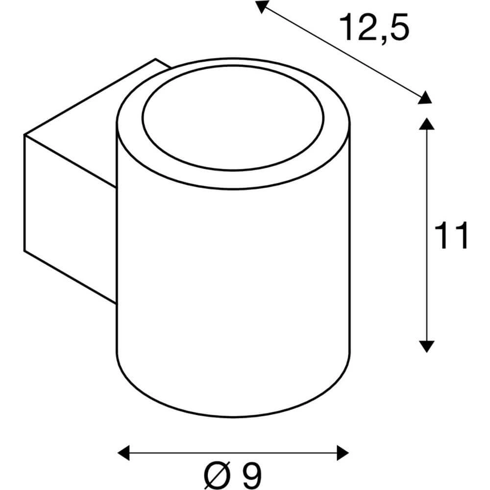 Spot monté en surface Oculus L’or en hausse et en baisse SLV 4024163297868