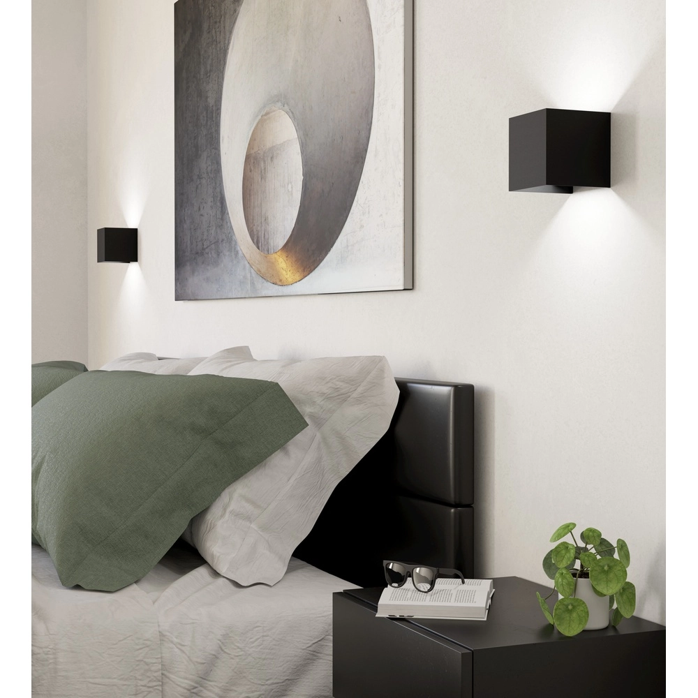 Spot mural en LED Valmontone Haut et Descente - Noir Eglo 9008606315963