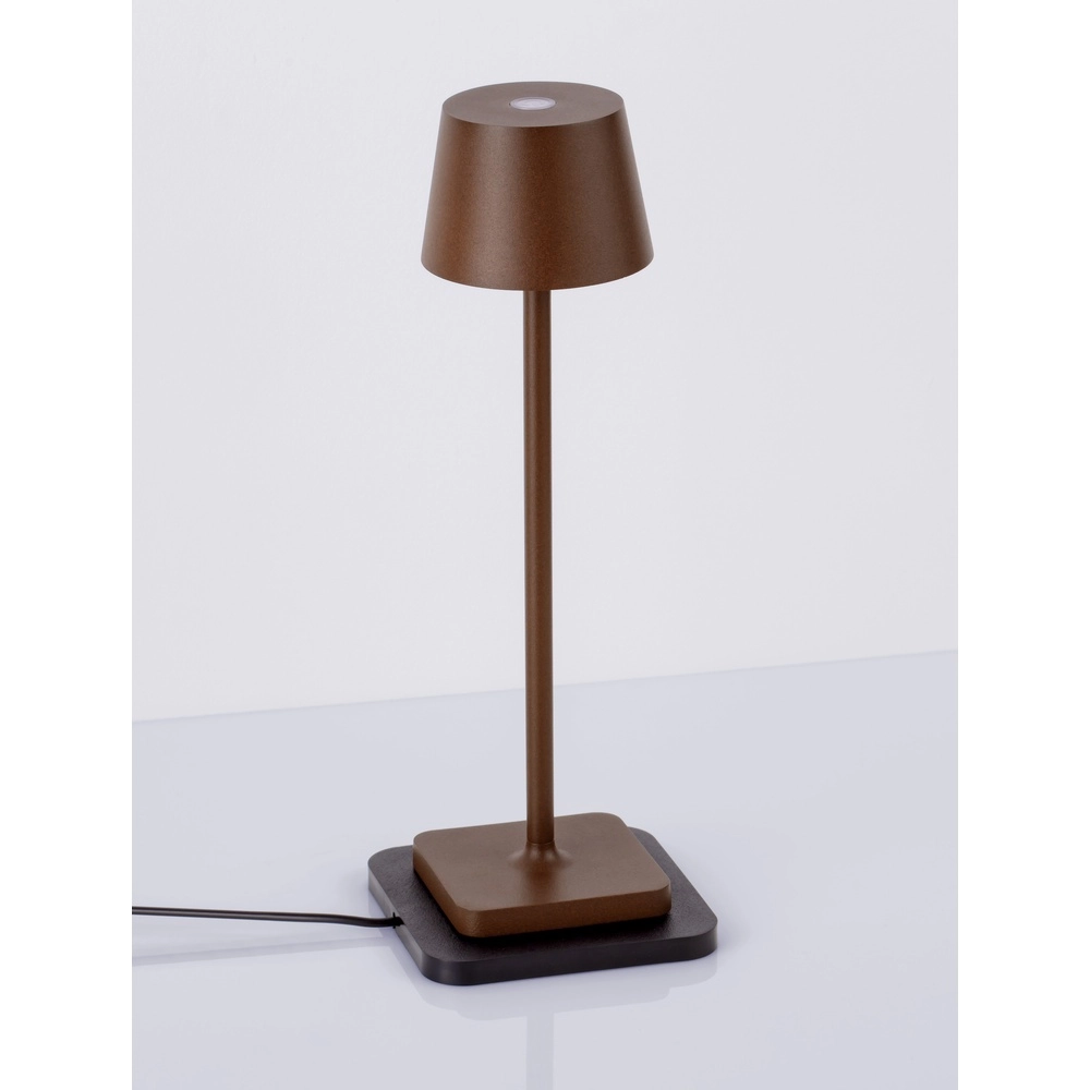 Lampe de table rechargeable Deck Brun rouille Lyora 5212017449245