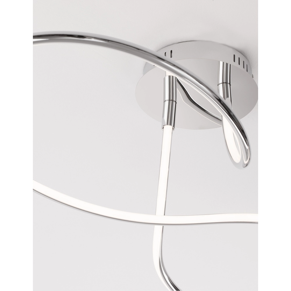 Plafonnier Fungo Boucle chromée Lyora 5212017419873