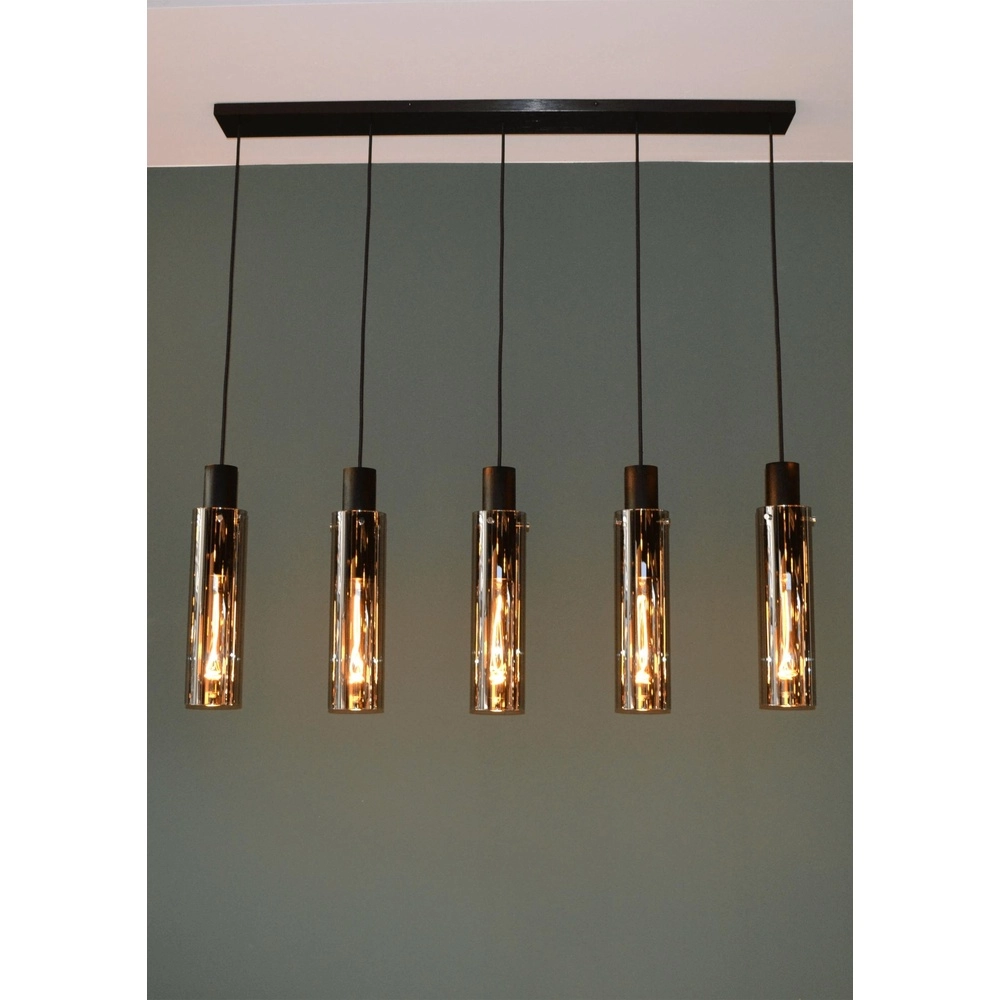 Lampe suspendue à 5 lumières Orlando Verre fumé Lucide 5411212740748