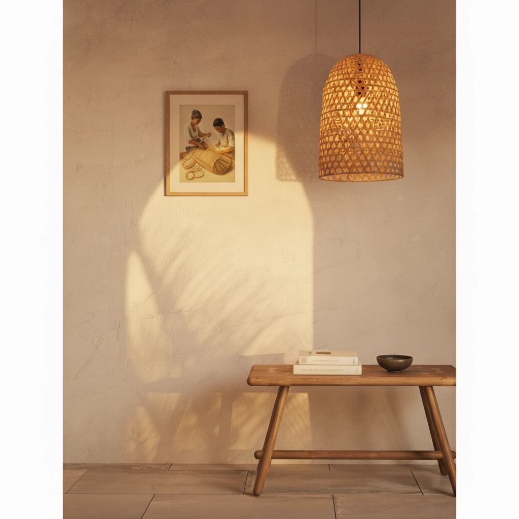 Suspension Aurora rotin Ø 30cm