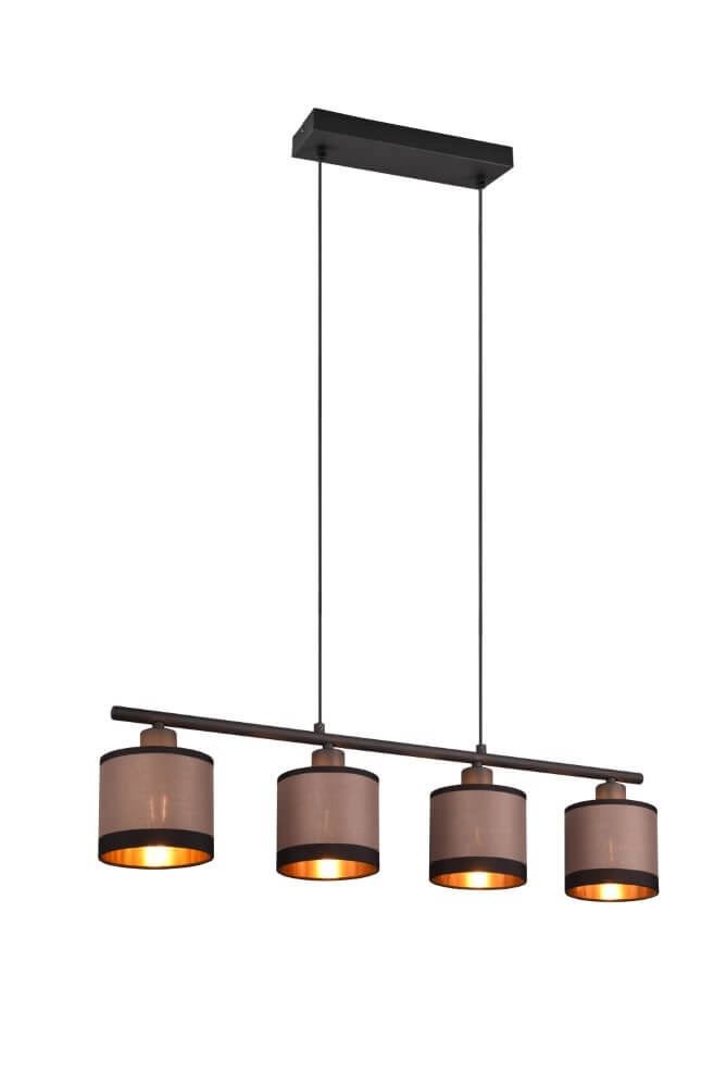 Lampe suspendue Davos taupe 4 lumières Trio 4017807574333