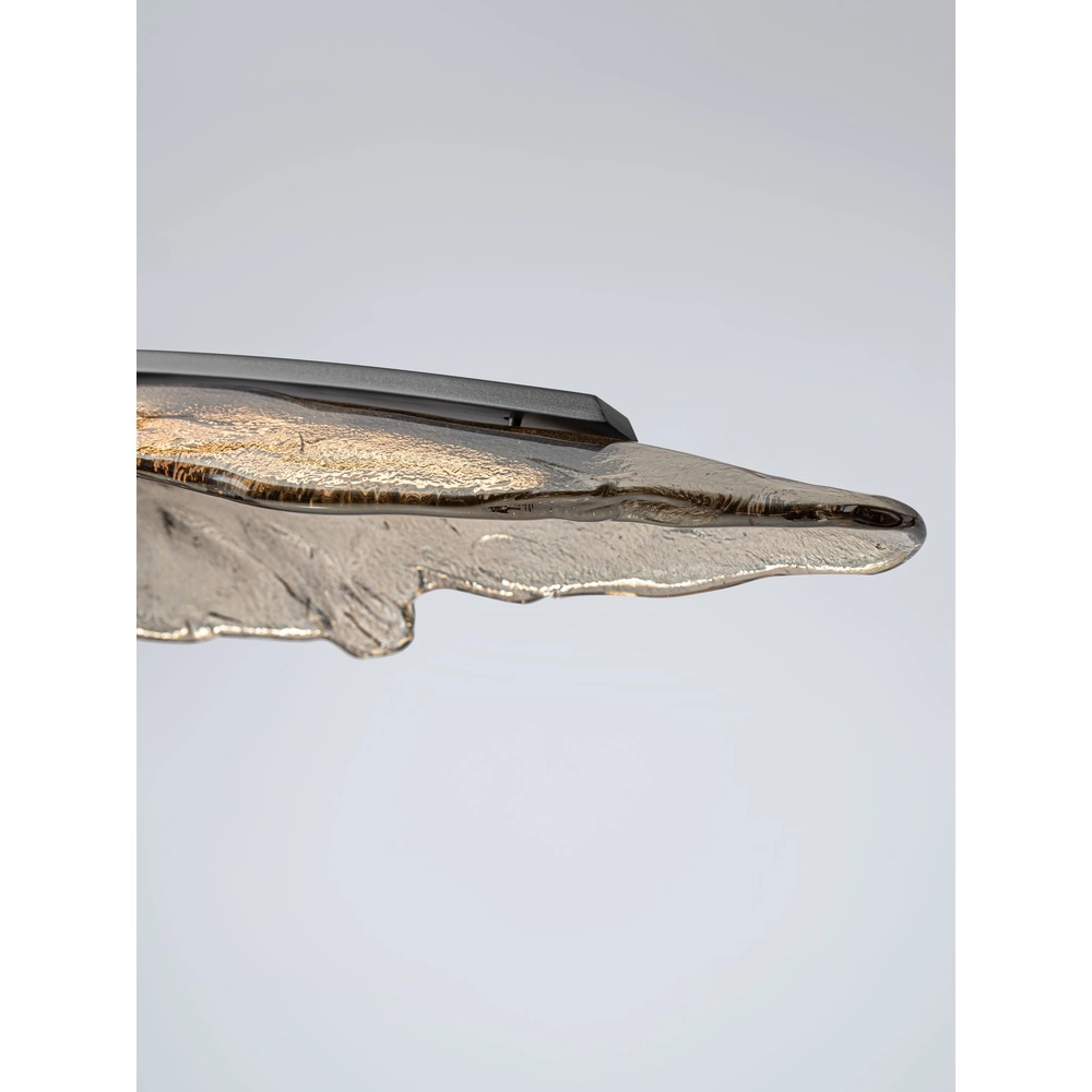 Lampe pendante de conception Amado anthracite avec moka 131,5 cm Lyora 5212063500280