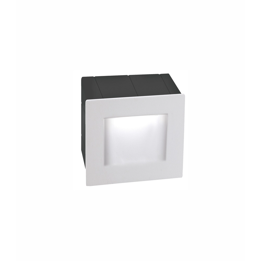 Lumière encastrée Krypton Carré Blanc 8cm