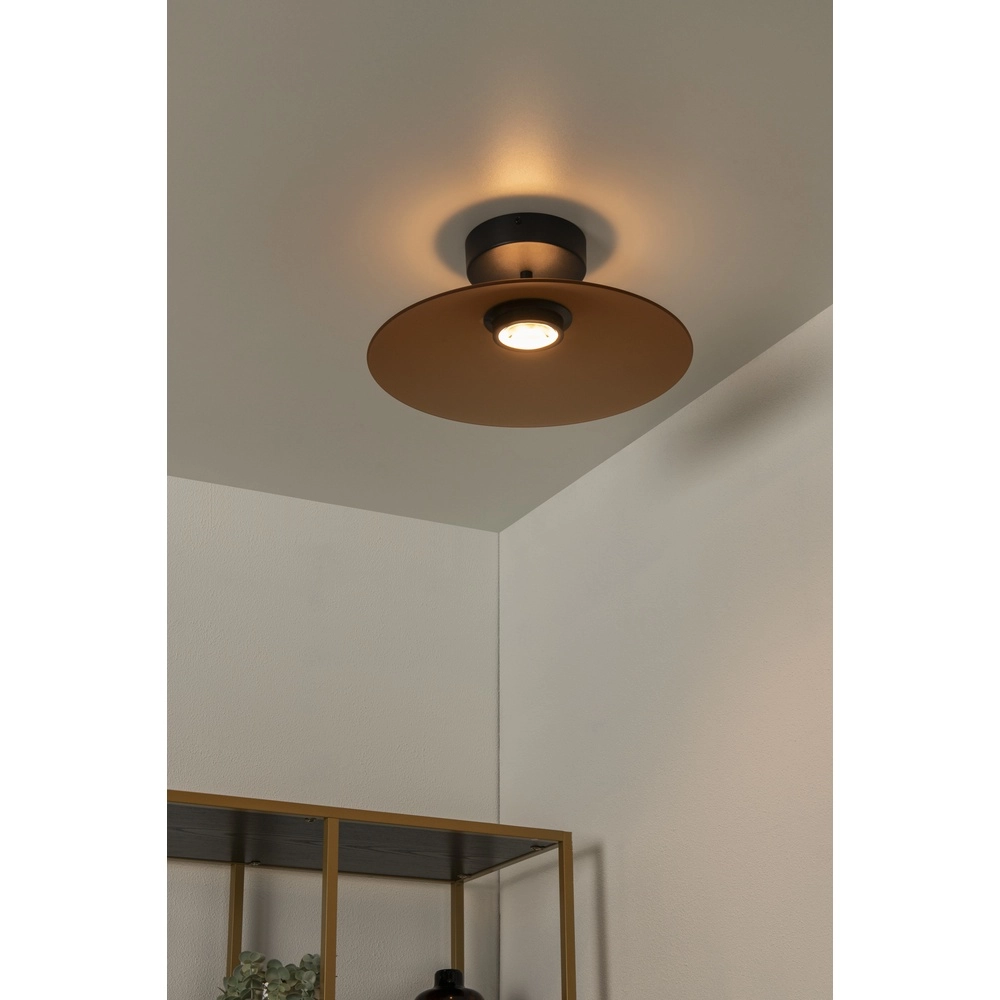 Lampe de plafond élégante Menga Ø verre ambré de 40 cm Premium by Lucide 5411212251220