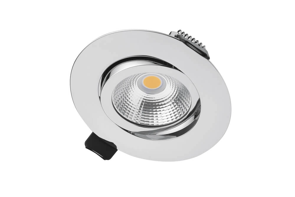 Spot encastrable plat Lux Slim 3000K - chromé