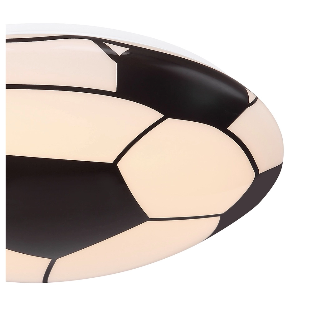 Lampe de plafond de la chambre des enfants Lemmi Football noir avec blanc Globo 9007371389865