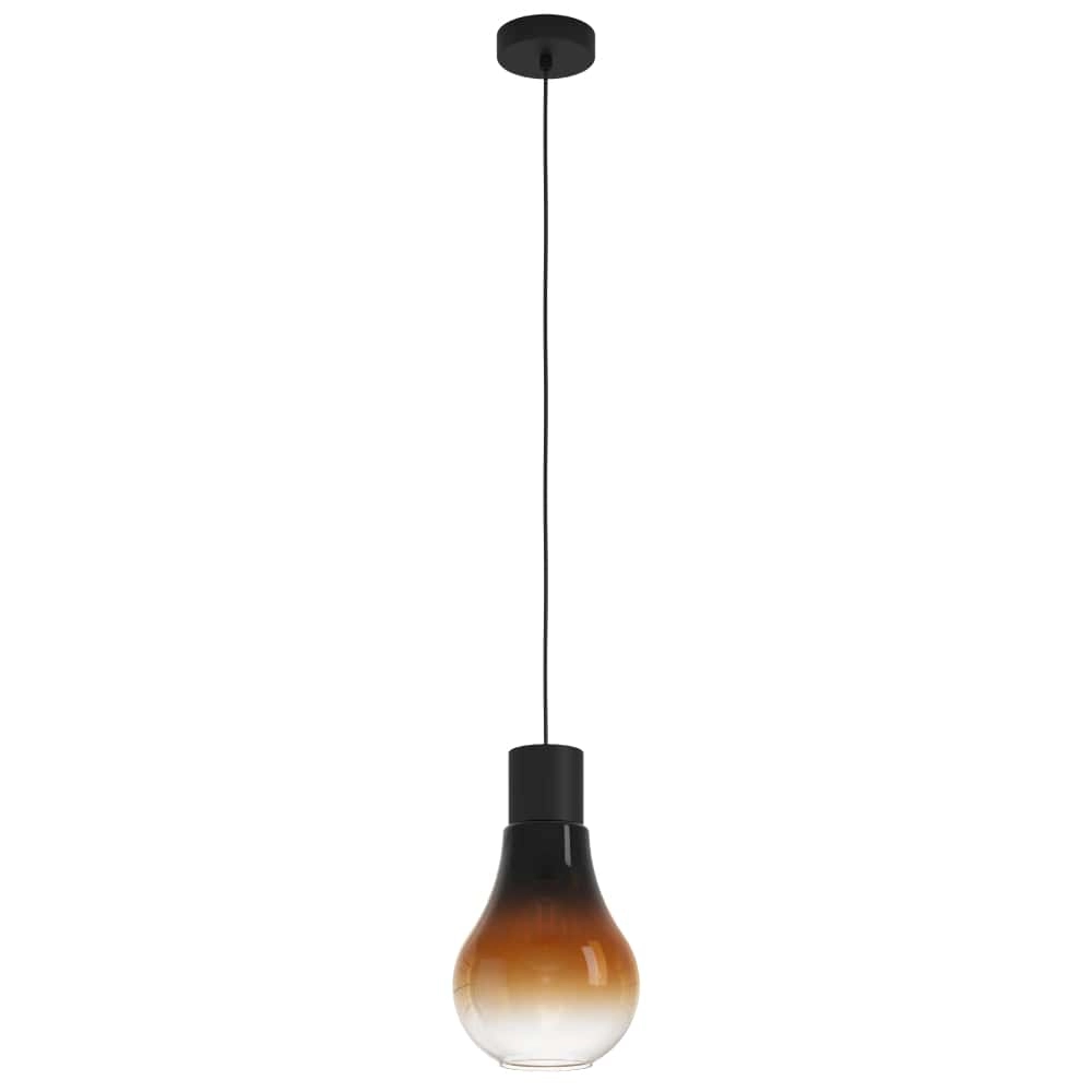 Lampe à suspension en verre ambré Chasely Ø 20 cm